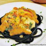 Nero Di Seppia Spaghetti with Squash & Lobster Sauce
