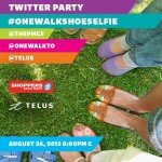 OneWalk to Conquer Cancer ~ Twitter Party – Aug. 26/15 #OneWalkShoeSelfie