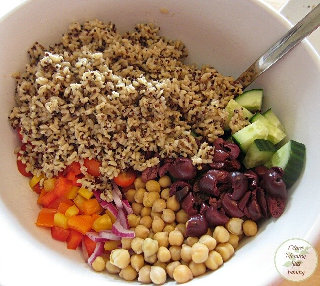 Quinoa & Brown Rice Mediterranean Salad